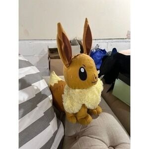 LARGE 18" Pokemon Eevee Toy Factory 2020 Character Plush Stuffed Animal Bean Bag